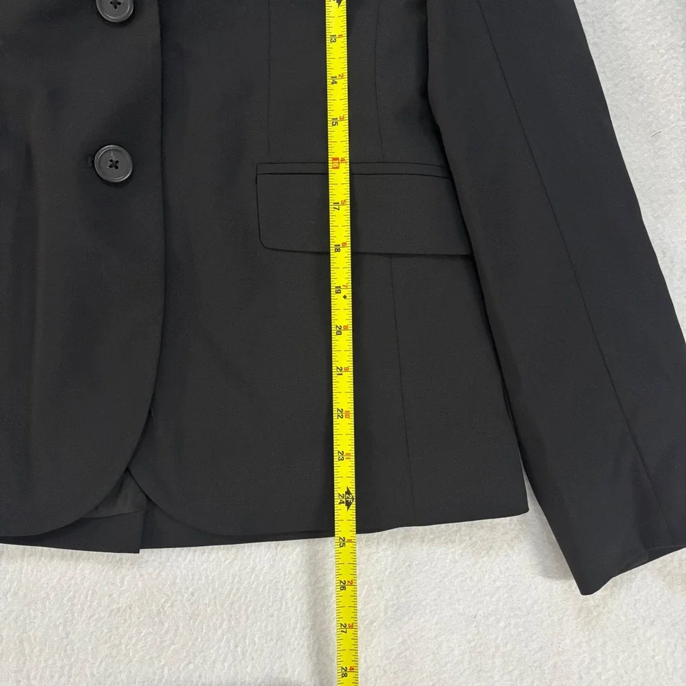 J.Crew 1035 Bi-Stretch Wool Blazer Black Two-Button Jacket 95961 Womens 6